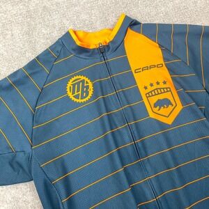 Capo Cycle Jersey Mens 3XL Navy Republic of California Short Sleeve Full Zip